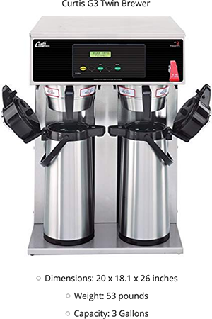 Curtis G3 Airpot Twin Brewer